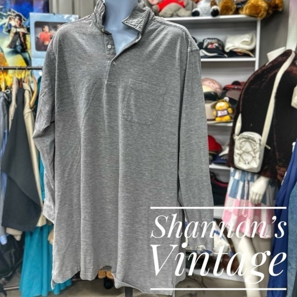 Proper Cloth sz XXL long sleeve polo shirt A37